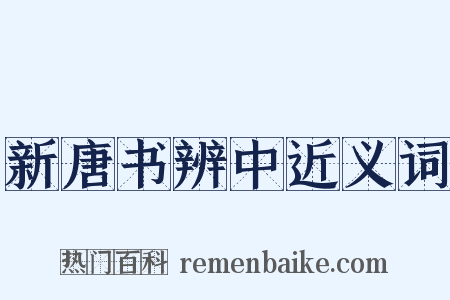 新唐书辨中近义词是什么意思的图片